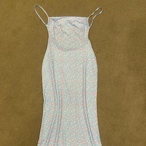 Backless floral dress